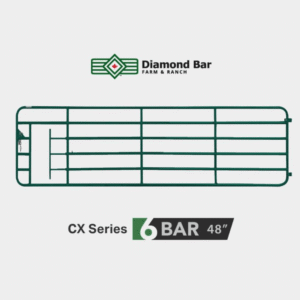 12' diamond bar 6 bar 48 gate with calf exit